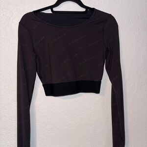 lululemon athletica Dark Long Sleeve Crop Top